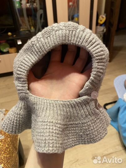 Шапка шлем шерсть мериноса 36-38