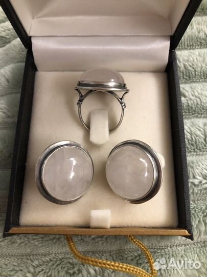 Комплект с натуральным камнем, винтаж