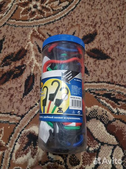 Набор эластичных верёвок с металлическими крюками