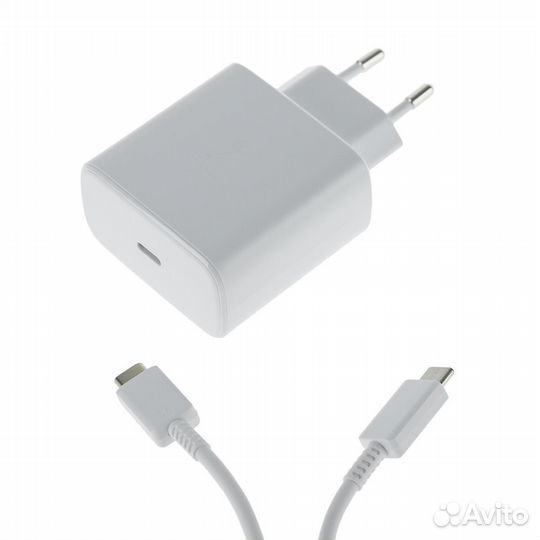 Быстрое зарядное Samsung 45W белое