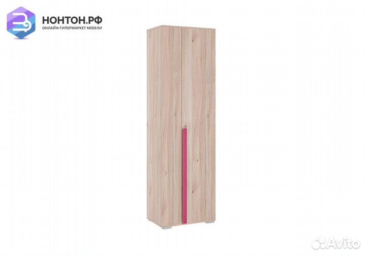 Шкаф двухдверный Лайк 08.01 дуб мария / фуксия