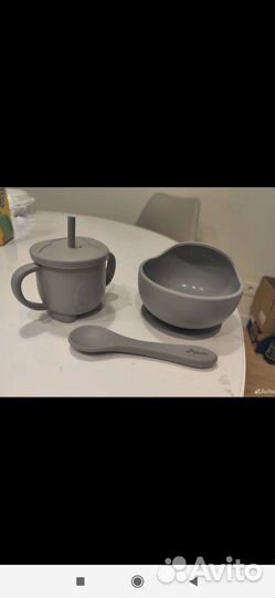Набор детской силиконовой посуды