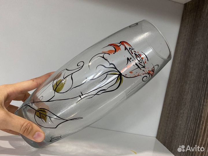 Ваза для цветов матовое стекло