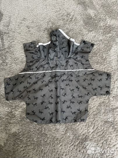 Дождевик для небольшой собаки серый