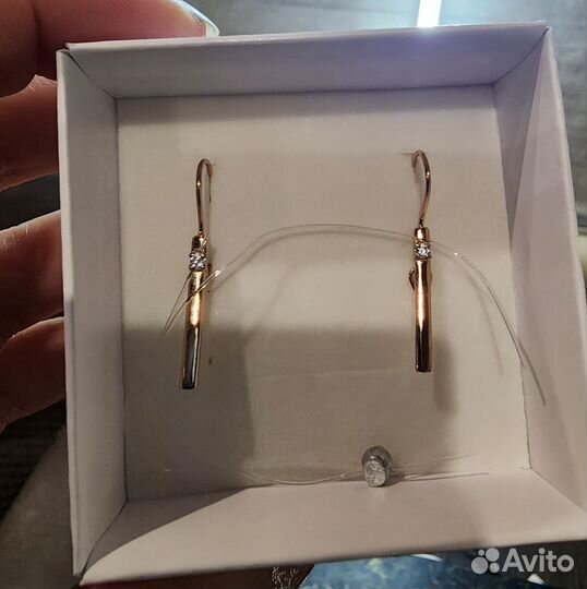 Серьги золото