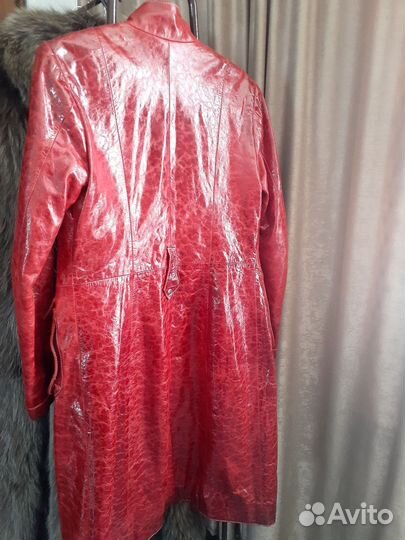 Пальто-тренч женский натуральная кожа 46-50(L)