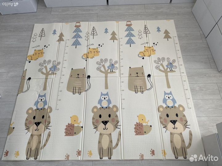 Развивающий детский коврик складной для ползания