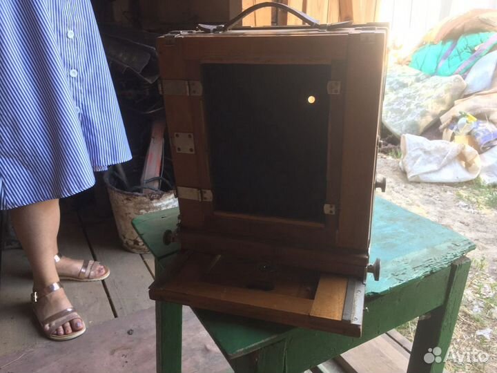 Старинный деревянный фотоаппарат фк 13 х 18