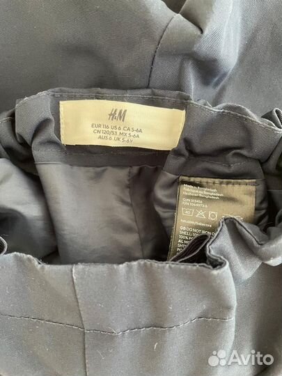 Брюки непромокаемые детские H&M, размер 116