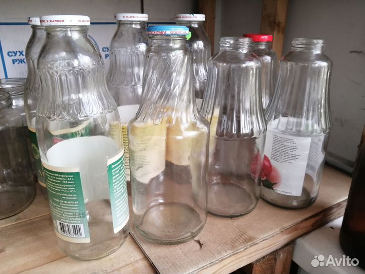 Бутылка стеклянная 1 литр