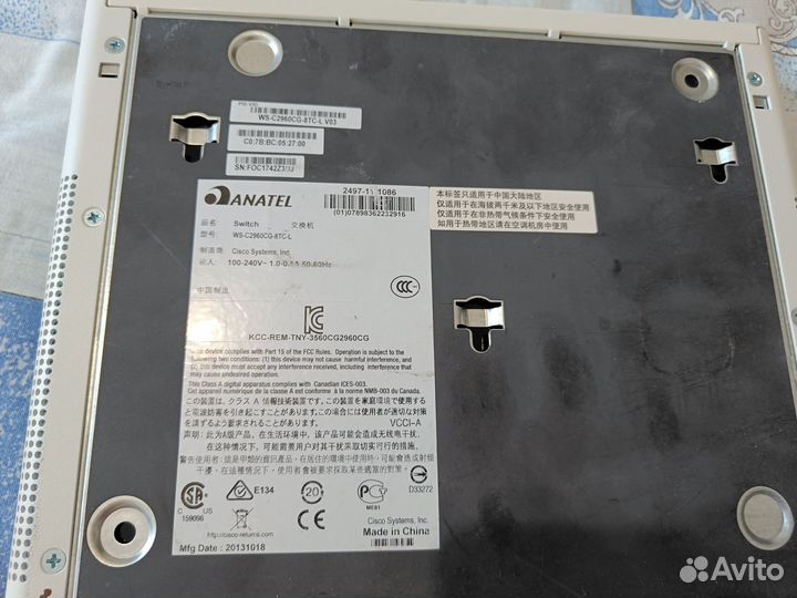 Коммутатор cisco catalyst 2960 CG