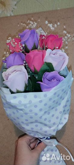 Букет из мыльных роз