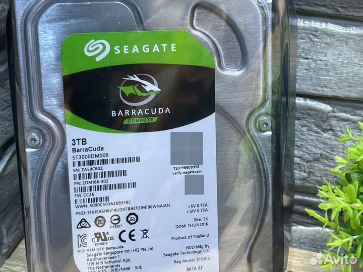 М.24858 Жесткий диск Seaget Barracuda 3тр