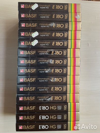 Видеокассеты Basf E 180 super HGновые в пленке