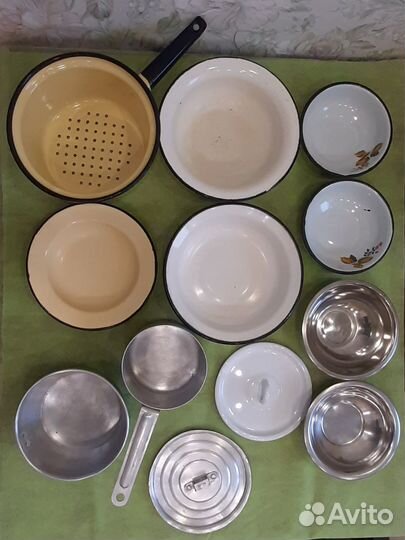 Посуда эмалированная металлическая алюминиевая