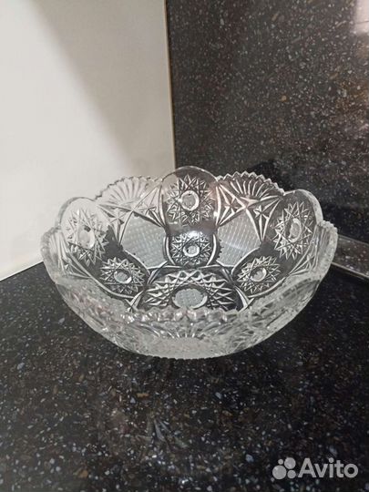 Ваза для фруктов хрусталь