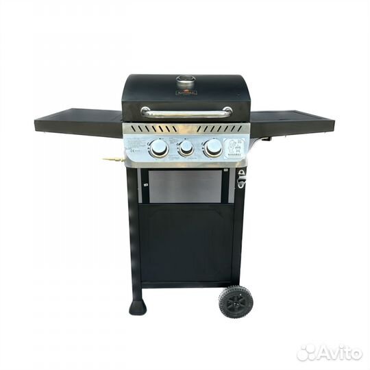 Гриль газовый 2+1/ решётки чугун/ быстрый поджиг