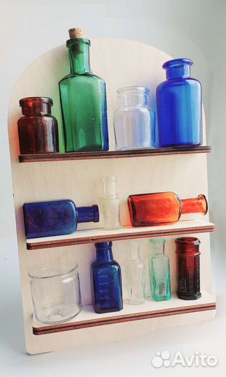 Старинные бутылочки флаконы аптечные