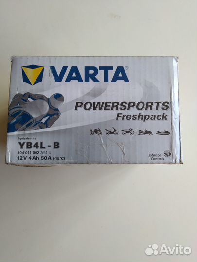 Varta Powersports YB4L-B 12V,4Ah 50 A.сухозаряжен