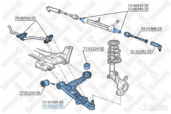 Рычаг правый Fiat Punto all 99