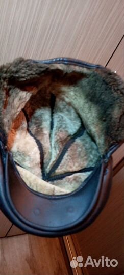 Кепка - ушанка мужская, кожаная (Турция)