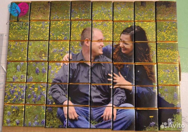 Картина с шоколадок, фото-пазл