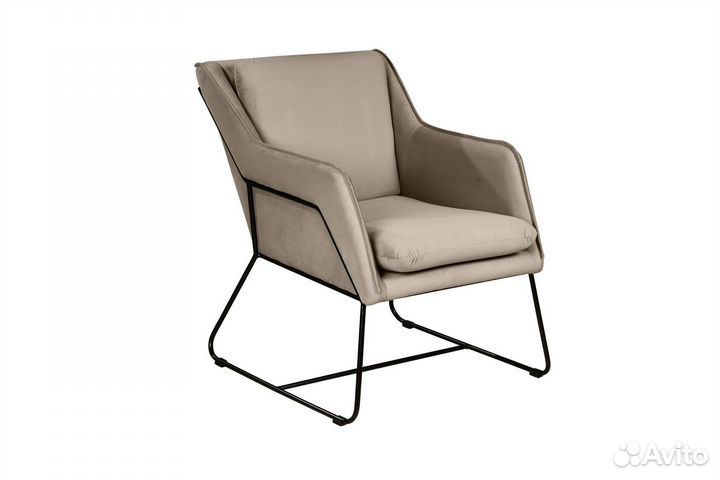 Кресло Alex, бархат пепельно-бежевый 25