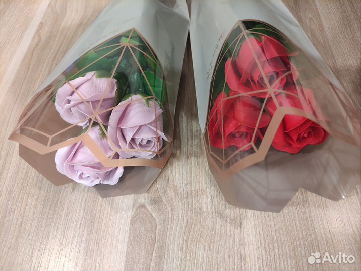 Букет из мыльных роз