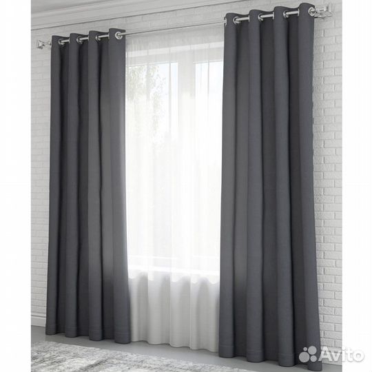 Шторы блэкаут на люверсах