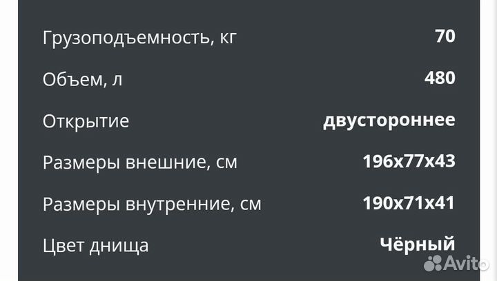 Аренда багажника бокса на крышу 480 литров