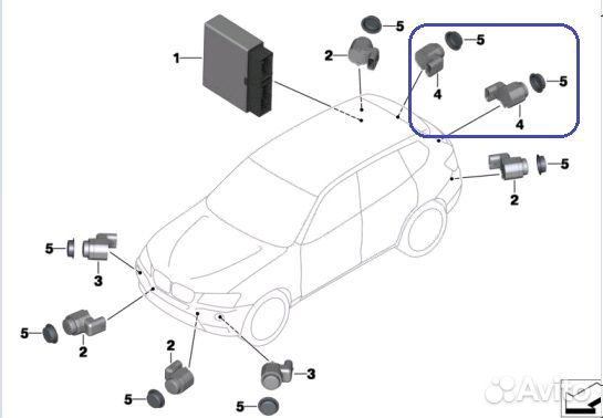 Датчик парктроник задний Bmw X3 F25 N57D30A