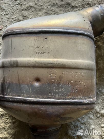 Выхлоп на mercedes w203