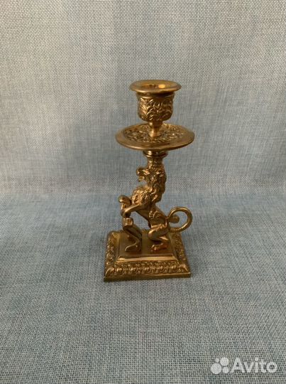 Подсвечник Лев. Материал Бронза