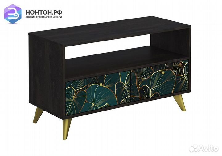 Тумба под тв Фьюжн tropical / камень угольный