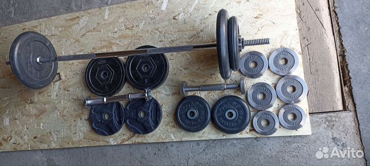 Штанга с блинами бу