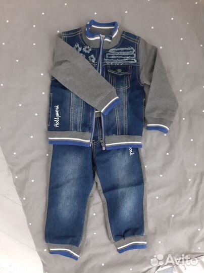 Джинсовый костюм для мальчика 86