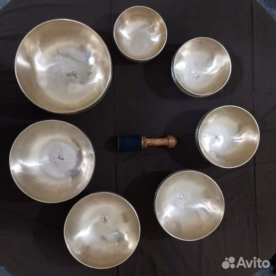 Тибетские поющие чаши - набор 7 чакр