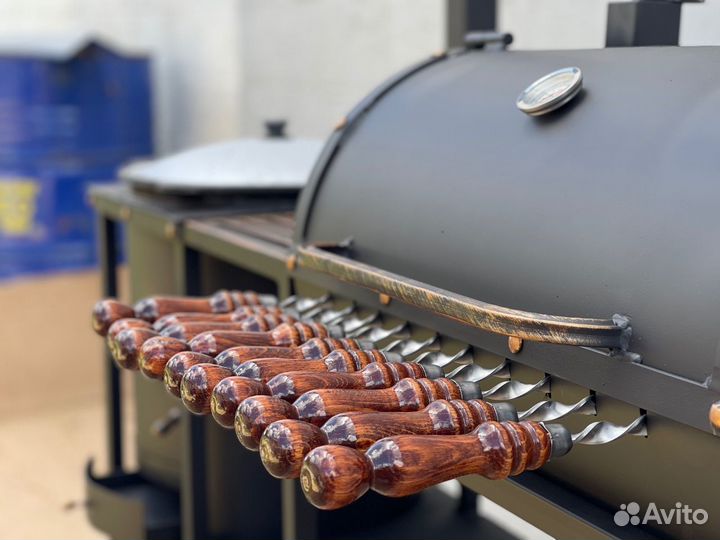 Мангал гриль барбекю с печью под казан