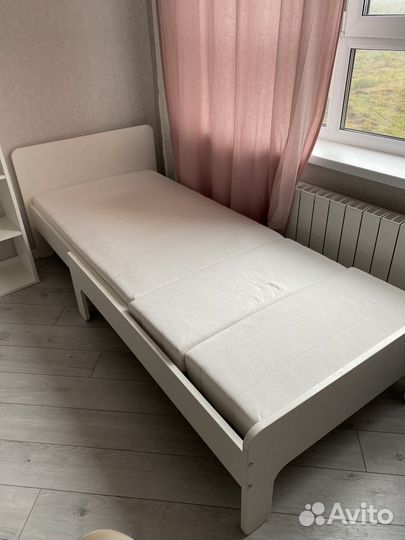 Детская кровать IKEA слэкт с матрасом