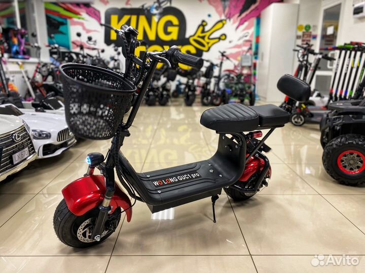 Электроскутер Wolong C 1 PRO 1000W 13ah Ver 2.1