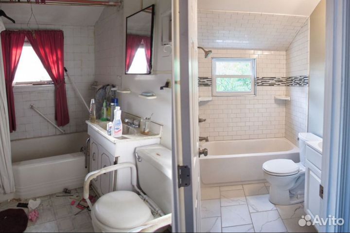 Ремонт Ванной и Туалета, Плиточные Работы, Укладка