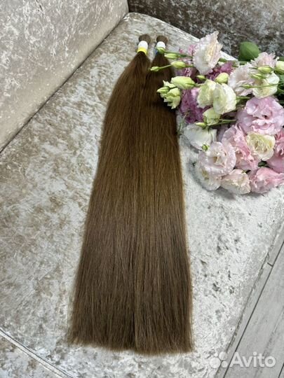 Волосы для наращивания русые 60 см
