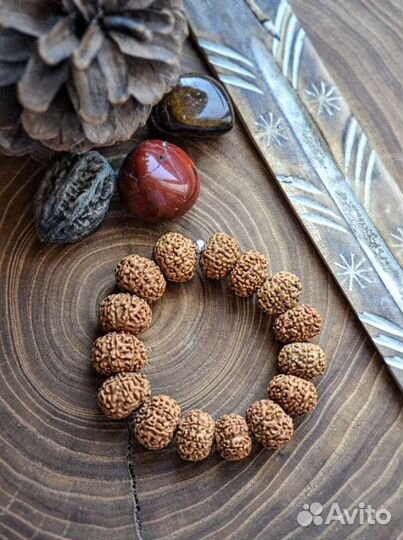 Мужской браслет из рудракши 8, 9, 10 ликов