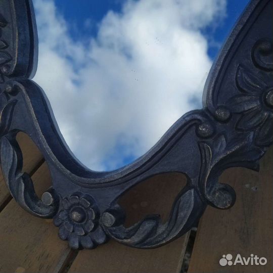 Зеркало настенное СССР в металлической раме