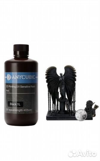 Фотополимерная смола Anycubic Basic 1 л Чёрный