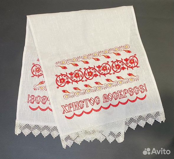 Полотенца пасхальные лен с вышивкой