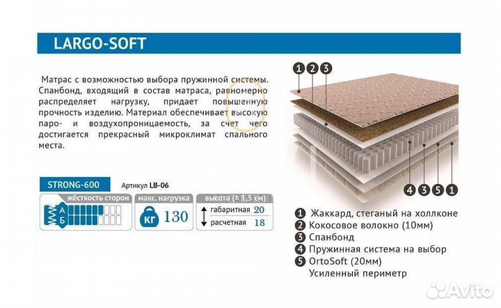 Матрас 160x200