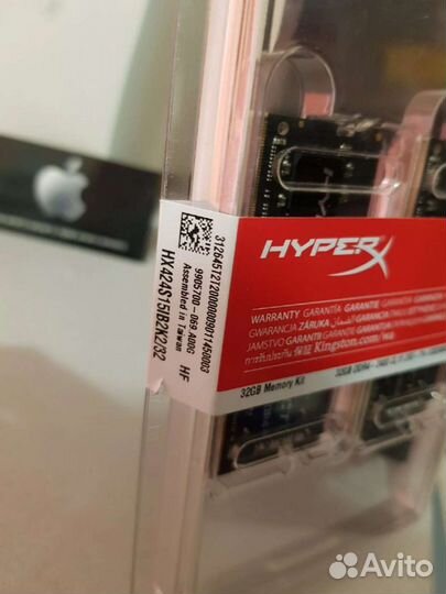 Оперативна памятьKingston HyperX Impact 32гб(16х2)