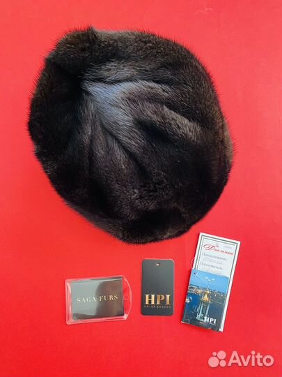 Норковая шапка HPI Швеция. Saga furs. Оригинал