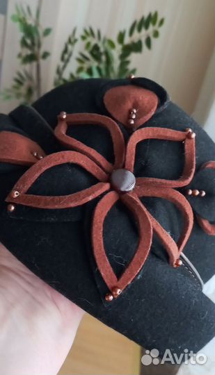 Шляпа фетровая женская черная